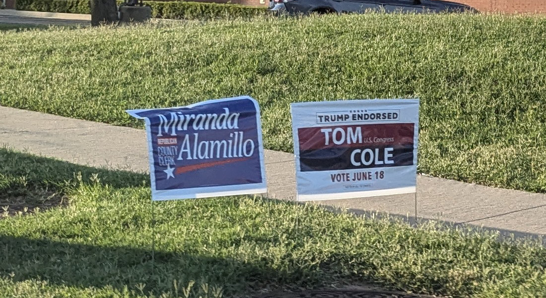 June 2024 Tom Cole Campaign Sign