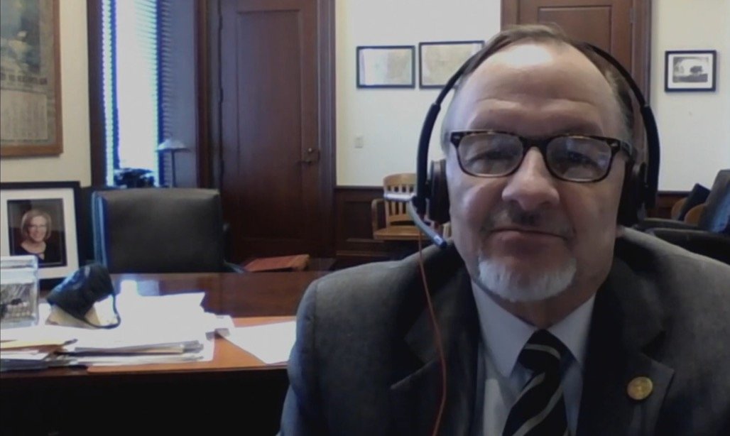 A 2021 interview with Richard Darby show Darby's face mask prominently framed behind his profile. Darby's decision ont he public education masking law represents one of his most notable votes.